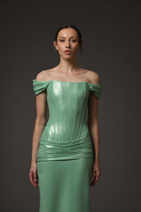 Her Trove-Off Shoulder Corseted Dress