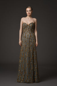 Her Trove-Fully Beaded Tulle Dress