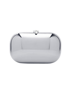 HerPorte-Silver Ceramic Statement Clutch