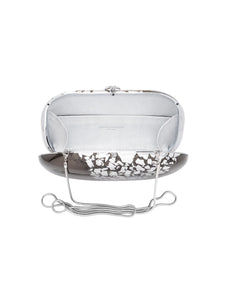 HerPorte-Classic Silver Statement Clutch for Evening & Black-Tie