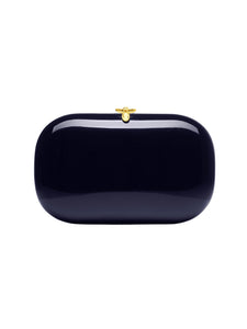 HERTROVE-Ceramic Statement Clutch in Navy with <Choose> Handles