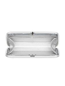 HERTROVE-Classic Silver Statement Clutch for Evening & Black-Tie