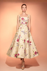 floral jacquard a line dress Blush Floral Mother of the Bride Dresses 2026 for Women V-Neck Sleeveless A-Line Floor-Length Elegant Formal Dress with Pockets
