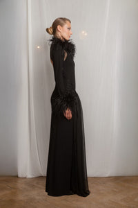 HerTrove-ELEGANT BLACK LADY JACKET, TOP & SKIRT