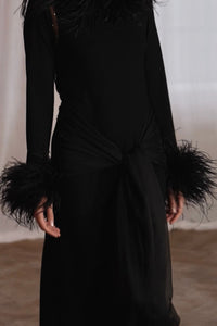 HerTrove-ELEGANT BLACK LADY JACKET, TOP & SKIRT