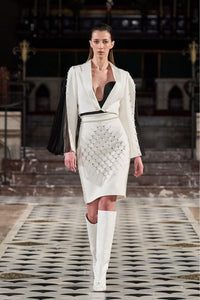 HerTrove-DAME À LA PERLE SET with Jacket & Skirt