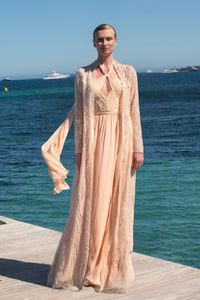 HerTrove-SEQUIN PEACH COAT