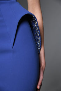 Her Trove-Sleeveless mermaid silhouette crepe gown