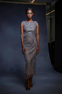 Her Trove-Fully Embroidered Midi Dress