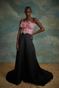 Her Trove-Floral Chifon Sleevless Gown 