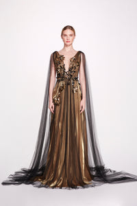 marchesa organza dress Matte Organza Gown Burgundy / 0 / N78G3785