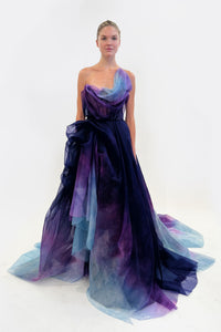 marchesa organza dress Marchesa Silk Organza Ombre Gown