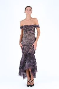 marchesa purple dress Marchesa Mini + Gymboree Ombre Rosette Tulle One Shoulder Dress