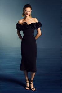 marchesa off shoulder dress Marchesa Off-Shoulder Floral Threadwork Cocktail Dress