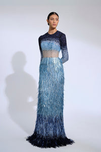 HerTrove-Sequin and crystal embroidered dress