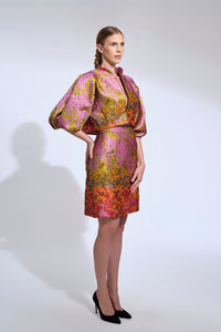 Her Trove-Multicolor Brocade Bolero And Skirt