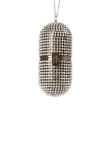 HerPorte-Acrylic & Resin Sequined & Shimmer in Silver with Single Handles