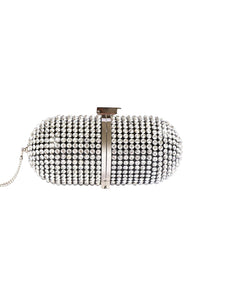 HerPorte-Acrylic & Resin Sequined & Shimmer in Silver with Single Handles