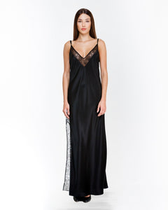 HerTrove-BLACK LONG NIGHT GOWN