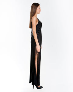 HerTrove-BLACK LONG NIGHT GOWN