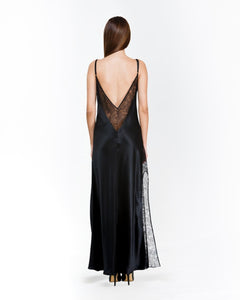 HerTrove-BLACK LONG NIGHT GOWN