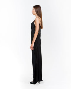 HerTrove-BLACK LONG NIGHT GOWN