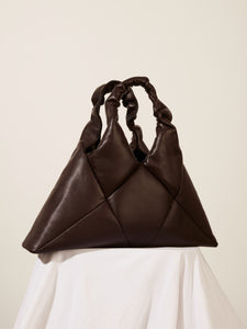 HerPorte-Didi Chocolate Lambskin Top Handle Bag