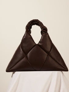 HerPorte-Didi Chocolate Lambskin Top Handle Bag