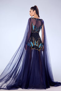 Her Trove-Beaded tulle gown