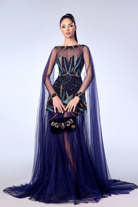 Her Trove-Beaded tulle gown