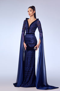 Her Trove-Lace gown with velvet details