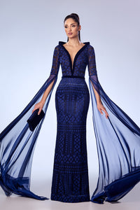 Her Trove-Lace gown with velvet details