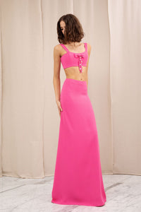 HerTrove-Two-piece set featuring crepe top and skirt