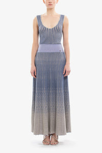 Degrade Knitwear Midi Dress Blue / FR 52 Degrade Knitwear Midi Dress Blue / FR 52