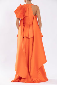Her Trove - Mikado jumpsuit with overlapping peplum