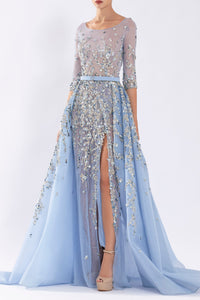 Her Trove - Embroidered dress with overskirt