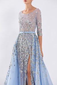 Her Trove - Embroidered dress with overskirt