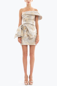 HerTrove-Brocade Short Dress