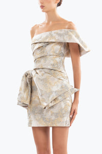 HerTrove-Brocade Short Dress