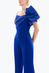 HerTrove-Draped Bow Jumpsuit