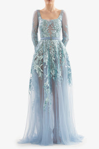 HerTrove-Square neckline embroidered dress 






