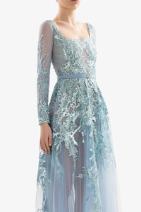 HerTrove-Square neckline embroidered dress 







