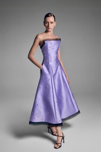 HerTrove-Mikado midi dress with star embellishments