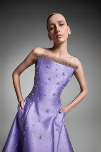 HerTrove-Mikado midi dress with star embellishments