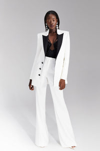 HerTrove-Crepe suit with lace bodysuit