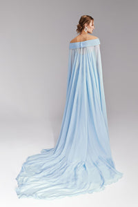 HerTrove-Corseted bodice chiffon dress