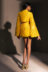 HerTrove-Beaded mini dress with bolero