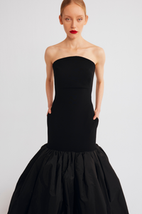 HerTrove-Fitted through hips strapless dress
