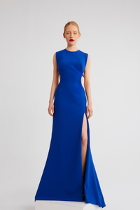 HerTrove-Open sides crepe dress with high slit