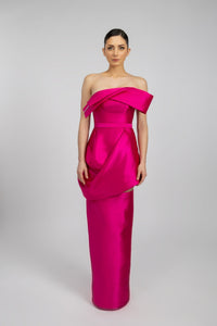 HerTrove-vintage evening dress made of taffeta.